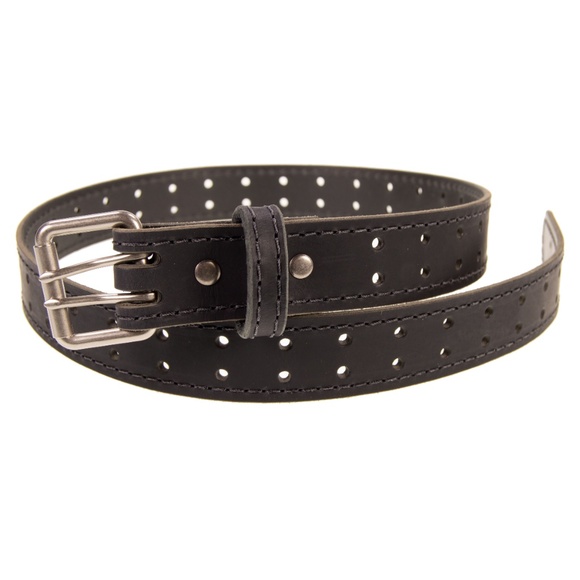 Men's Leather Belt, Vintage Style, Amish Handmade - Picture 3 of 3